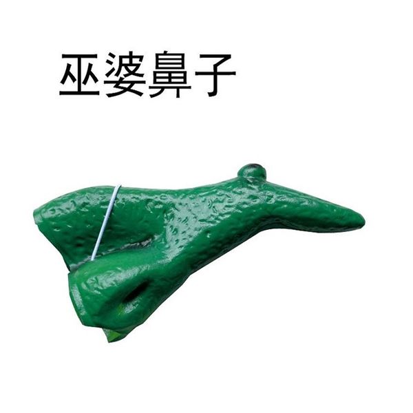 

halloween green witch nose witch environmental protection pvc enamel pointed nose