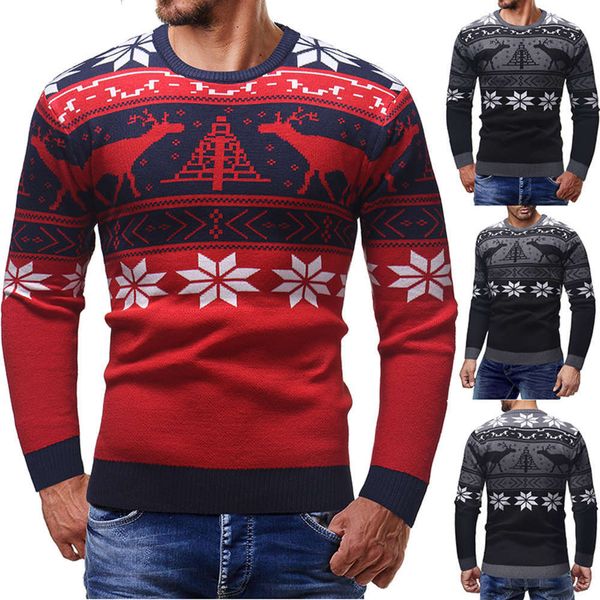 

men new products thickened plus size christmas deer men's long sleeve sweater 3908 euro, White;black