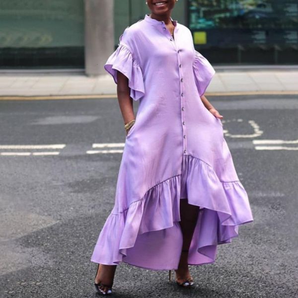 

luxury casual drsc8418 women's summer temperament solid irregular drs, Black;gray