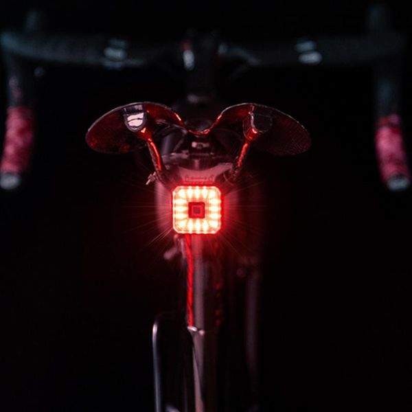 

bike lights bicycle smart auto brake sensing light ipx4 waterproof led charging cycling taillight 6 modes rear accessories
