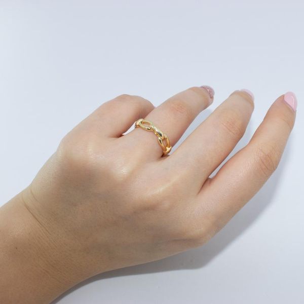 

cluster rings gold plated rope model ring, Golden;silver