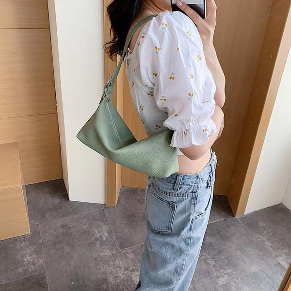 

evening bags leftside vintage solid color small pu leather crossbody for women 2021 simple shoulder handbags female travel totes purses