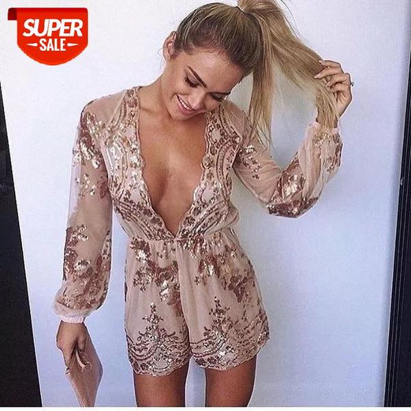 

2018 selling christmas party deep v long sleeve jumpsuit #wb5w, White
