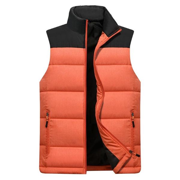 

men's vests mens winter sleeveless jacket and coats warm down vest homme casual 4xl, Black;white