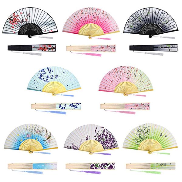 

other home decor silk fabric fans hand holding fan with tassels exquisite patterns for