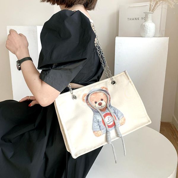 

evening bags casual women's shoulder bag fashion hoodie bear purses luxury girl messenger totes crossbody for women 2021