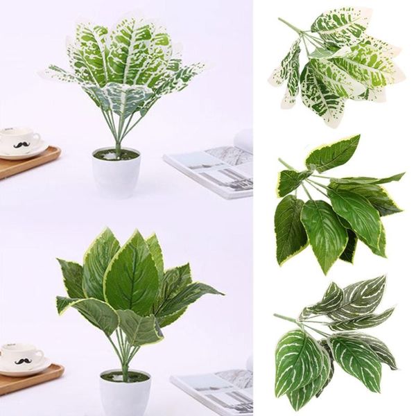 

7 leaves artificial plants office garden home decor plants wattled wall fake decoration leaves faux vines living room decoration