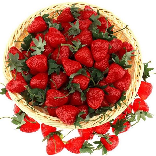 

party decoration decorative artificial fruits fruit strawberry plastic
