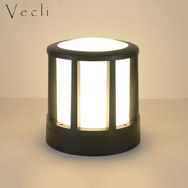 

outdoor waterproof column lamp garden park landscape pillar lights front door balcony villa chapiter sconce
