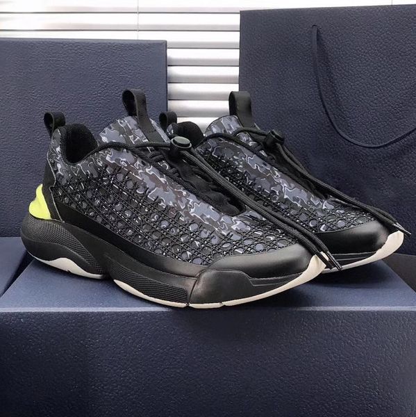 

designer b24 sneakers men women oblique canvas shoes black printing cannage casual shoe white rubber pull tab platform trainers 310