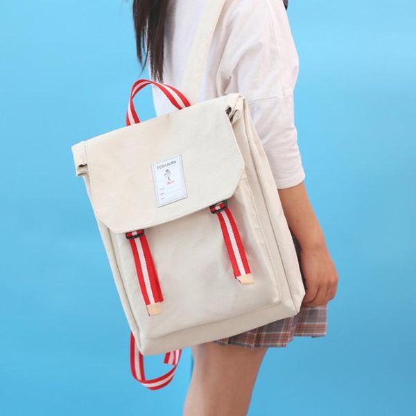 

backpack women girls shoulder bag canvas lapschoolbag for teenager boy student 2021