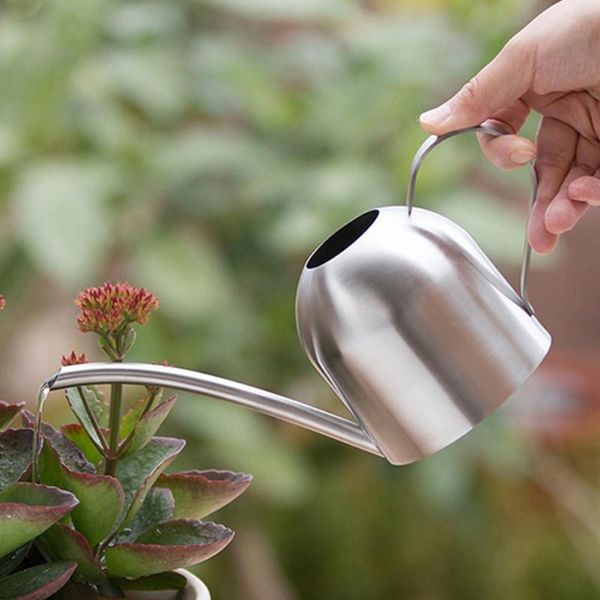 

watering equipments 450 ml stainless steel can long mouth with meaty home gardening potted tool