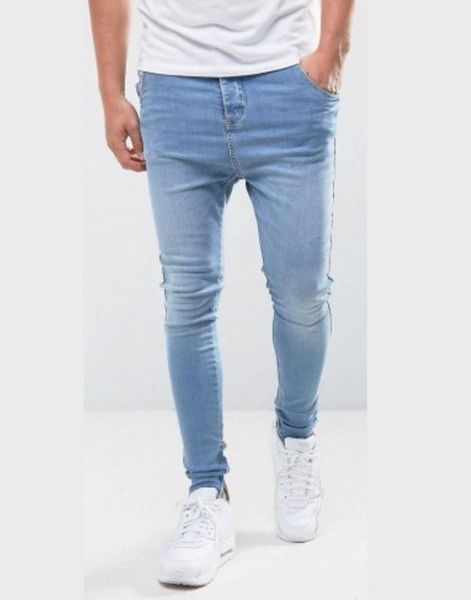 

siksilk light wash men's jeans, Blue