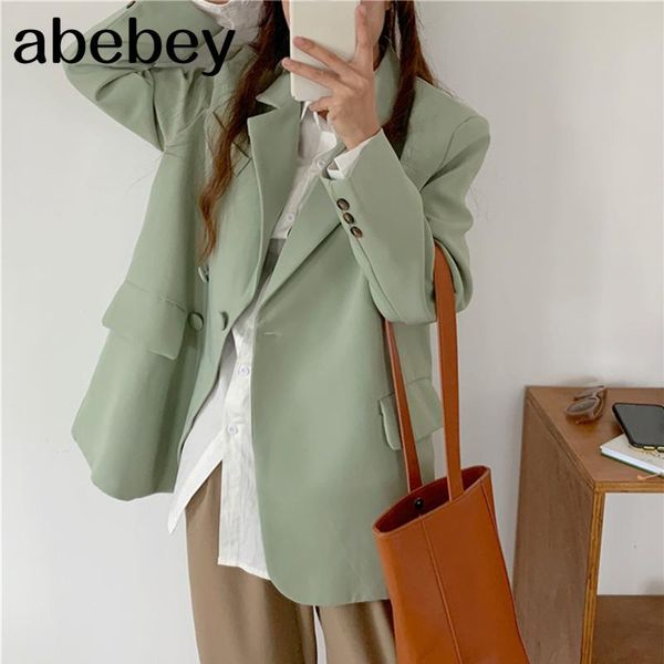 

women's suits & blazers 2021 spring autumn pockets jackets fashionable vintage oversize wild office lady, White;black