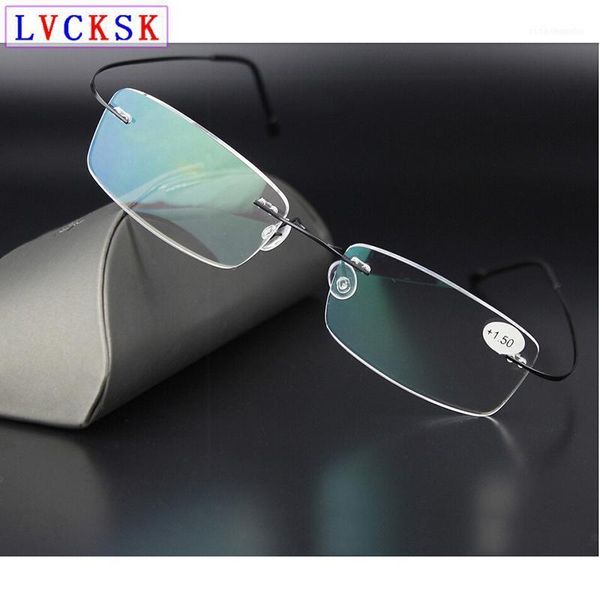 

sunglasses ultralight rimless titanium alloy reading glasses for women men hyperopia spectacles magnifier presbyopia eyeglasses n51, White;black