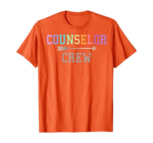 

school or college guidance counseling team counselor crew t-shirt, White;black