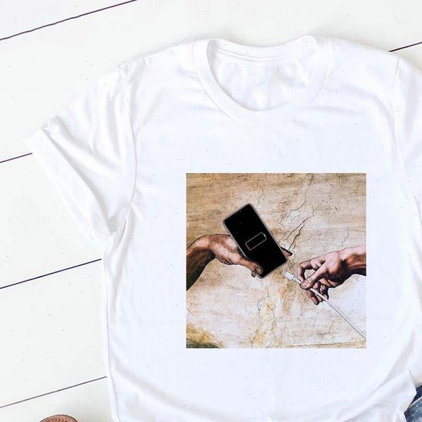 

2021 tees women t shirt printed letter clothing casual white o neck short sleeved cotton summer basic t shirt