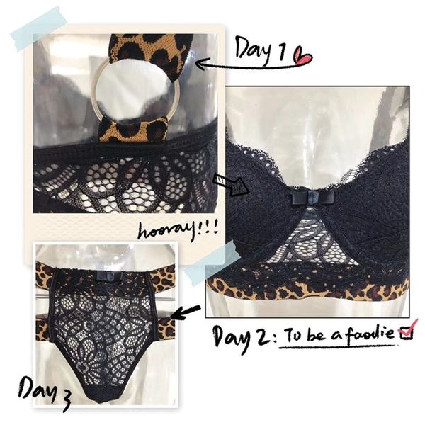 

leopard underwear set lingerie womens underwear push up sensual lingerie women bra with bones brief sets 2021, Black;white