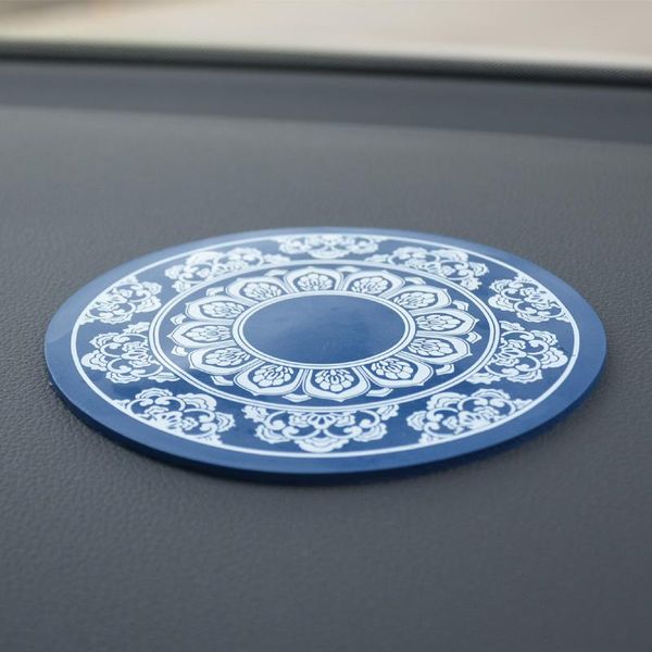 

anti-slip mats round mat car phone blue and white porcelain