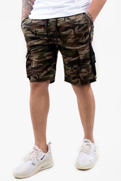 

men's shorts deepsea male sides stripe camouflage cargo 2110501, White;black