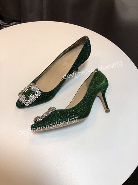 

2022 new arrival brand designer party wedding shoes bride women ladies sandals fashion dress shoes pointed toe high heels leather glitter pu, Black