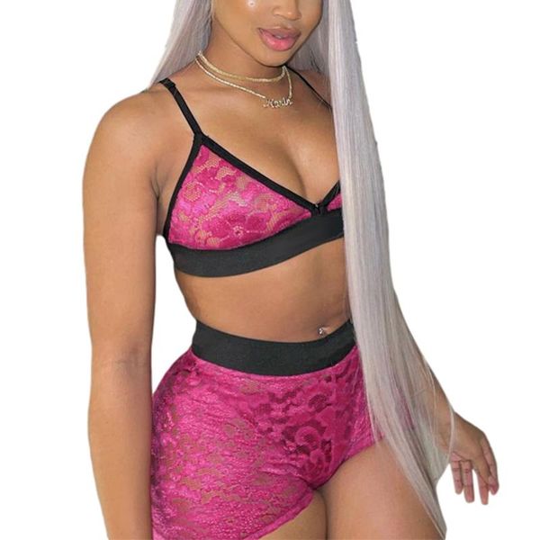 

women's tracksuits women two-piece clothes set, rosy perspective deep v-neck sleeveless crop and shorts, s/ / l, Gray