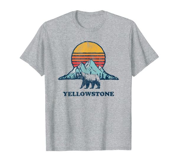 

vintage yellowstone grizzly bear 80s vibe graphic t-shirt, White;black