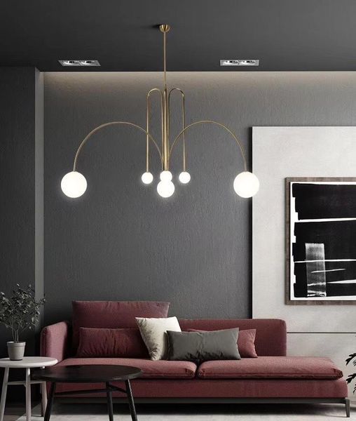 

pendant lamps vintage glass ball cottage living decor copper christmas balls avizeler nordic decoration home lamparas de techo