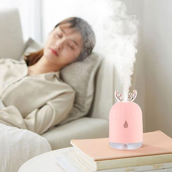 

usb mini large capacity antler humidifier office bedroom aroma car air purifier