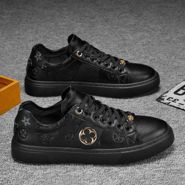 

men's 2021 autumn fashion sports board mcqueen small white men's casual sho, Black