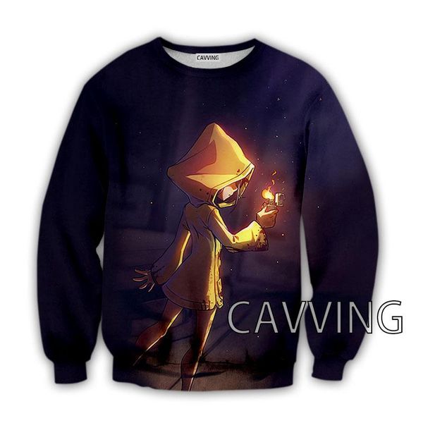 

men's hoodies & sweatshirts cavving 3d printed little nightmares crewneck harajuku styles long sleeve for men/women, Black