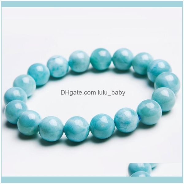 

beaded jewelrybeaded strands 11mm genuine blue natural stone bracelets women men stretch crystal round bead larimar bracelet1 drop deliver, Black