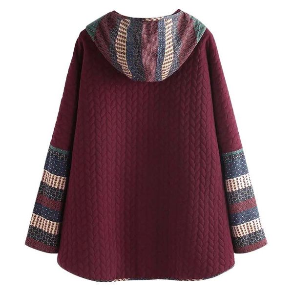 

2021 new and jackets women winter fashion long sleeve plus size warm hooded outwear vintage oversized coats veste femme wf0k, Black;brown