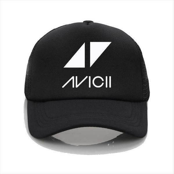 

fashion avicii band pattern printing net cap baseball men and women summer trend youth joker sun hat beach visor, Blue;gray