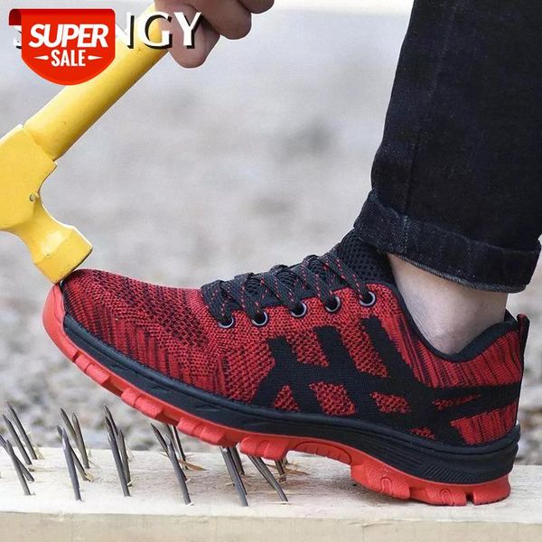 

new sneakers men indestructible shoes steel toe work safety boot men shoes sneakers antipuncture working sport outdoor #nj1c