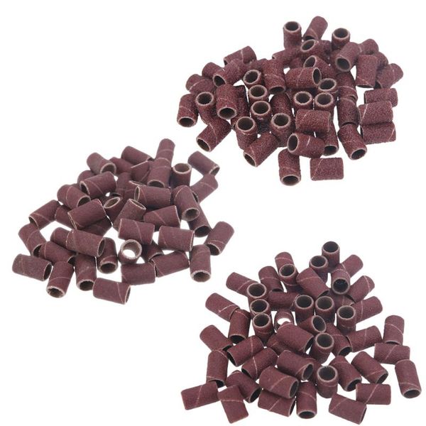 

nail drill & accessories 300pcs sanding bands ring grinding head polisher essential supplies sand circle manicure tool (100pcs 80# + 1