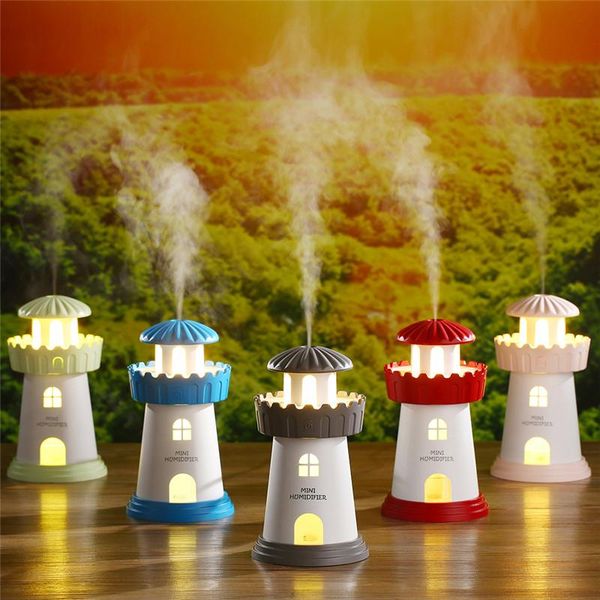 

essential oils diffusers ruinuokai lighthouse car air humidifier usb oil diffuser aroma lamp led light ultrasonic humidifiers mist maker fog