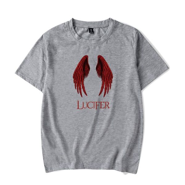 

men's t-shirts 2021 lucifer 2d print t-shirt women/men clothes short sleeve, White;black