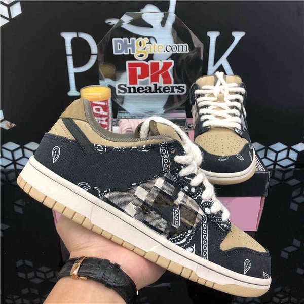 

travis scott x low men women skateboarding shoes black white chunky dunky bears strange love unc jackboys mens sports trainers