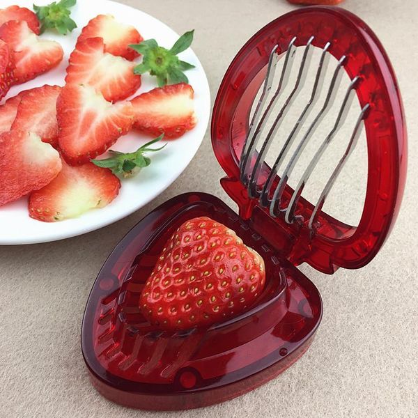 

strawberry slicer cake fruit disk cutting strawberry cutting tool durable stainless steel blade anti-skid footpad design