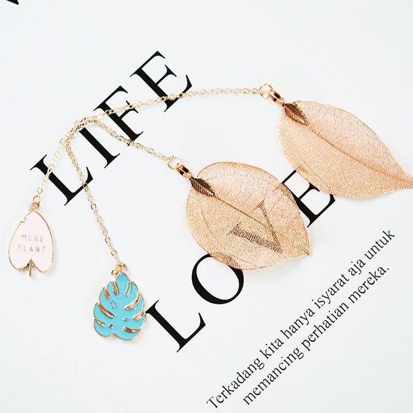 

bookmark simple palm leaves pendant student supplies creative school for children bznvn
