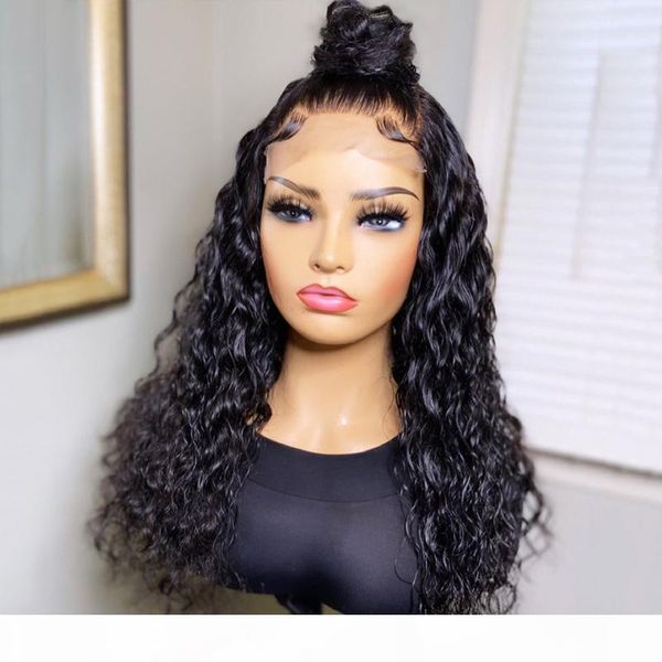 

150% 4x4 curly lace closure wig human hair wigs for black women bleached knots remy brazilian hair with baby pre plucked, Black;brown