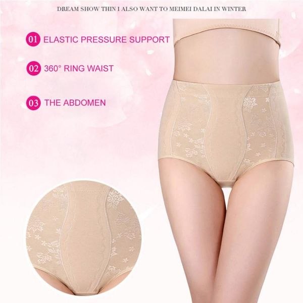 

women's shapers women mid-waist body shaper hip-lifting breathable plus size shapewear seamless female high elastic control panties l-4, Black;white
