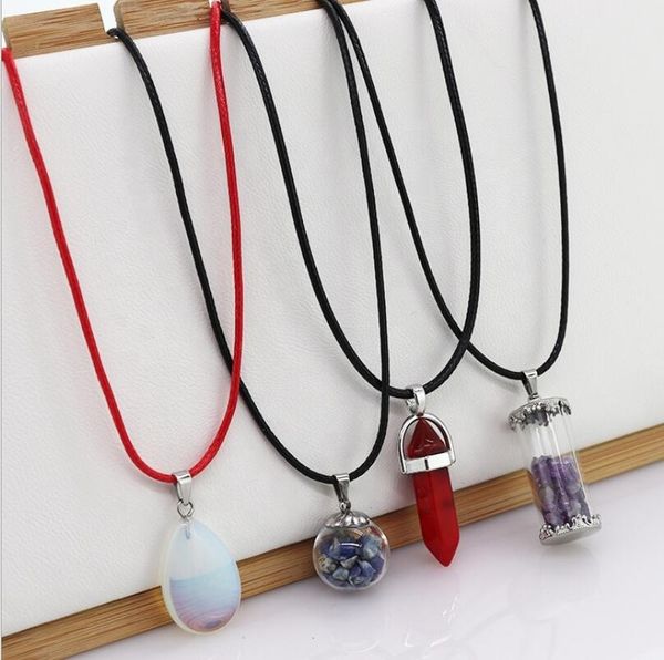 

extender chain new custom length wholale 50cm black coffee leather rope pendant cord necklace