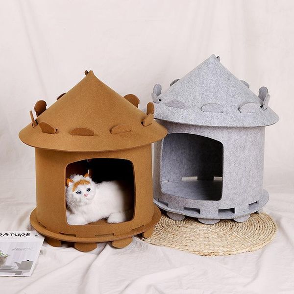 

new creative yurt cat litter pet nest tent style dog kennel cat delivery room dog house bed