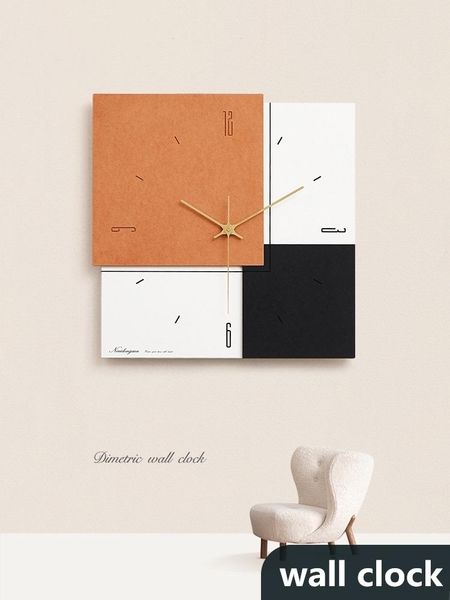

wall clocks light luxury clock living room personality creative fashion modern minimalist art style 40x40cm