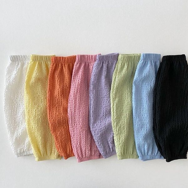 

trousers children clothing summer boys pants solid color korean style anti mosquito air conditioning for girls 2021, Blue