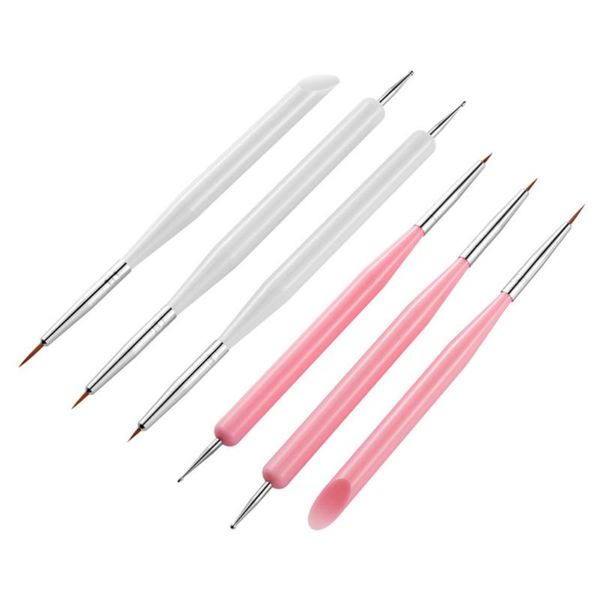 

nail brushes 6pcs art liner brush dotting pen manicure painting tools, Yellow
