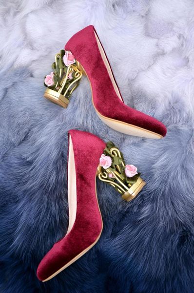 

dress shoes amazing beautiful flower embellished cage heel wedding woman chic elegant irregular charming suede high h, Black