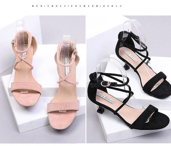 

dress shoes 2021 women high heel summer sandal brand heels design wedding, Black